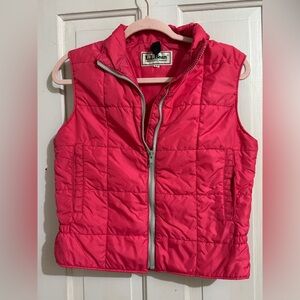 L.L. Bean women’s Bright Pink Quilted Vest